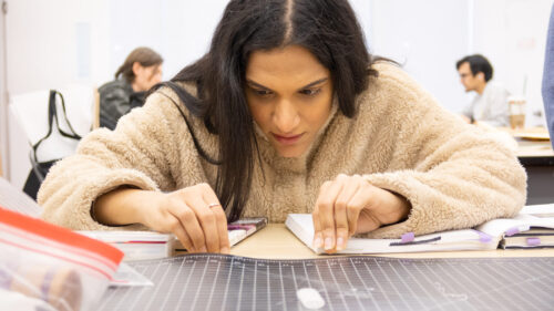Image of Student working on capstone project