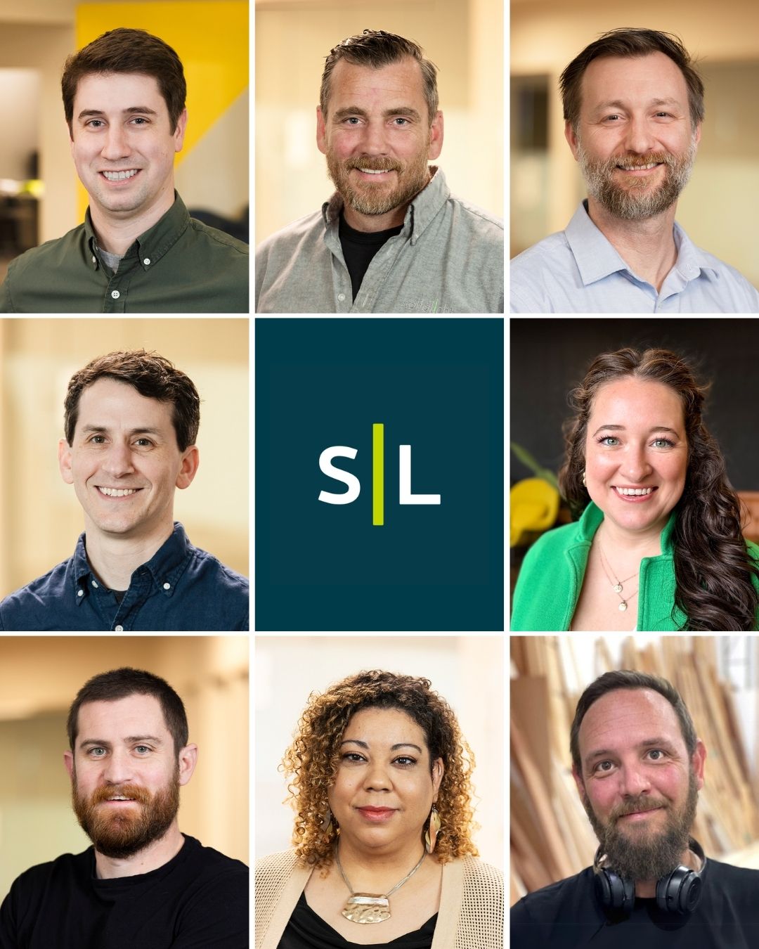 Solid Light strategic succession image featuring portraits of the firm’s internal ownership team surrounding the Solid Light logo.